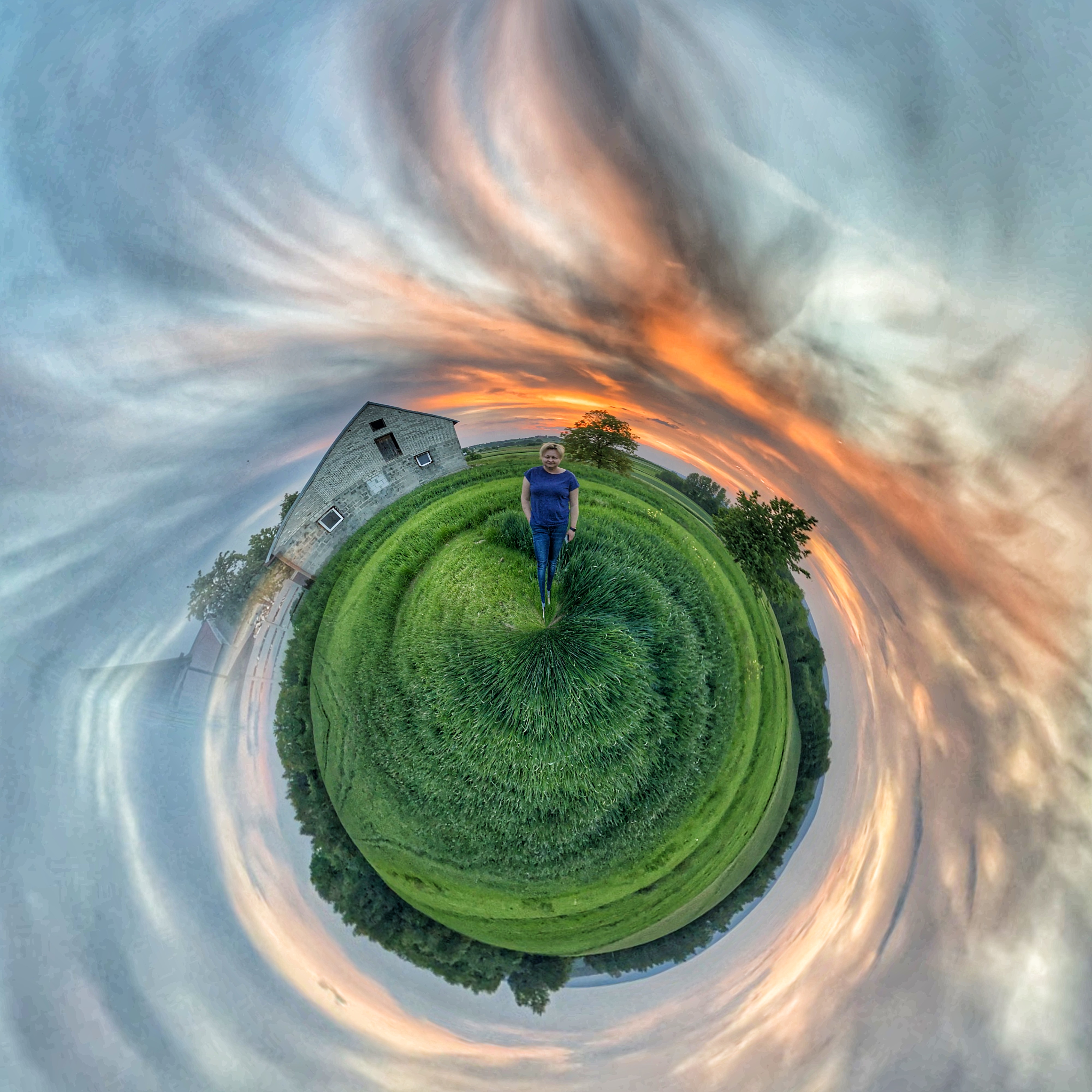 Zachod slonca pano 360